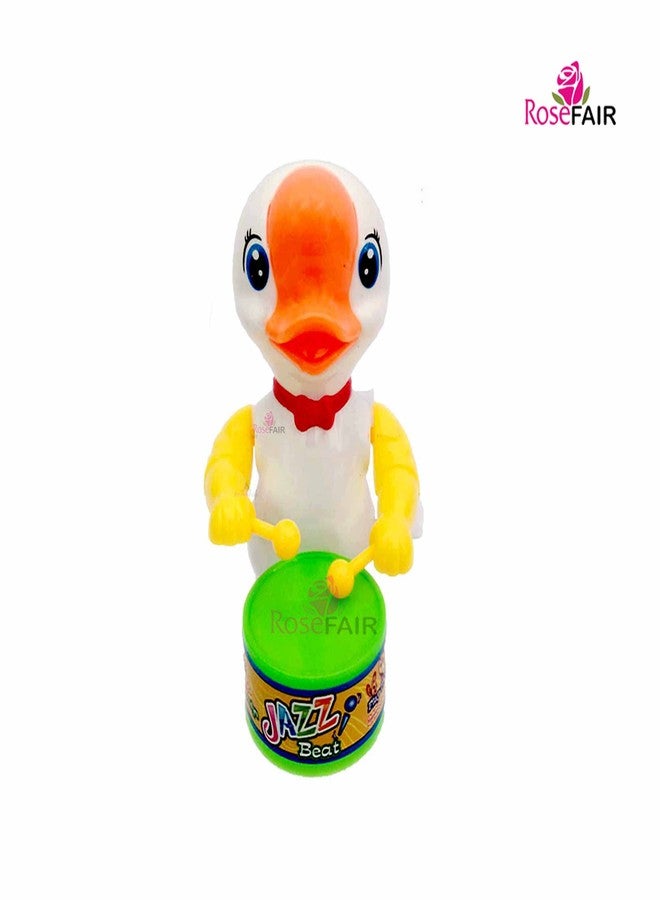 ROSEFAIR Key-Operated Cute Drummer Toy for Toddler Kids Drumming and Dancing Action for Kids Birthday Gift (Pack of 2) (MELON-ORANGE-O15) - Image 3